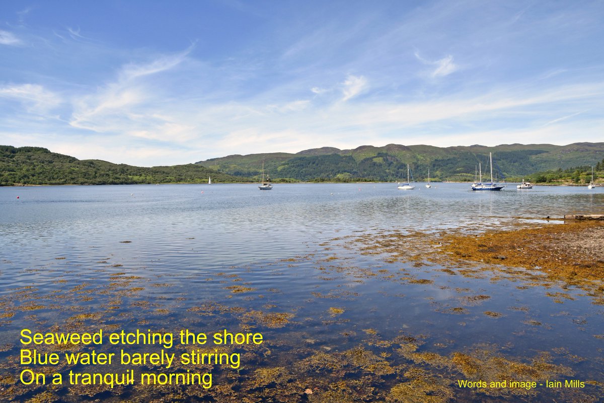 'Clydescapes' - back after a long absence. If you like this, please retweet it. Scotland's Kyles of Bute on a sultry, summer morning. Great landscapes and wonderful sailing. Beautiful light. #Scotland #verse #poetry #haiku #culture #photography #images #Creative