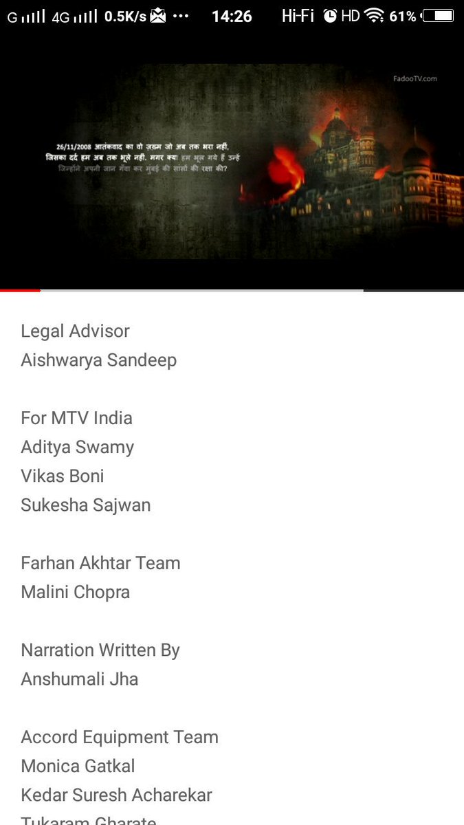 AishwaryaSandep's tweet photo. @SaveaSuicide @MenKylo @Misandry_Kills @gangs2014 @antidespondent @rajsubhasish @incredibleindia @somu_23in How did u know I work with celebs... Here is one of d projects.. https://t.co/fcoHHVJZoN not that big celebs.... Just Mumbai Police and Farhan Akhtar and other singers like..Shaan, Sonu Nigam, Sunidhi Chauhan, Kailash Kher and Shreya Ghosal.... Met d real heroes 4 @FadooTV https://t.co/rHvmgKci2A