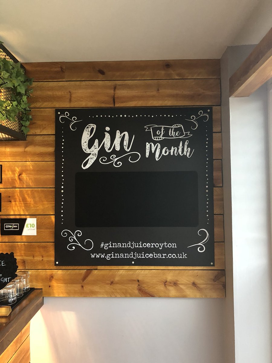 Thanks to Mick Jacombs and @BrokenpencilUK for our new advertising boards at #Ginandjuiceroyton #drinkmoregin #Offers