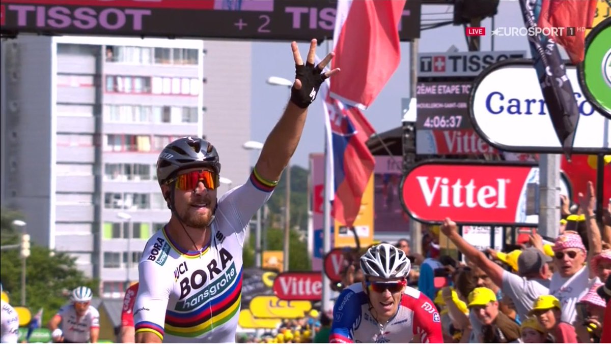 YES! <a href="/UCI_cycling/">UCI</a> World Champion <a href="/petosagan/">Peter Sagan</a> storms to victory at <a href="/LeTour/">Tour de France™</a> stage 2!