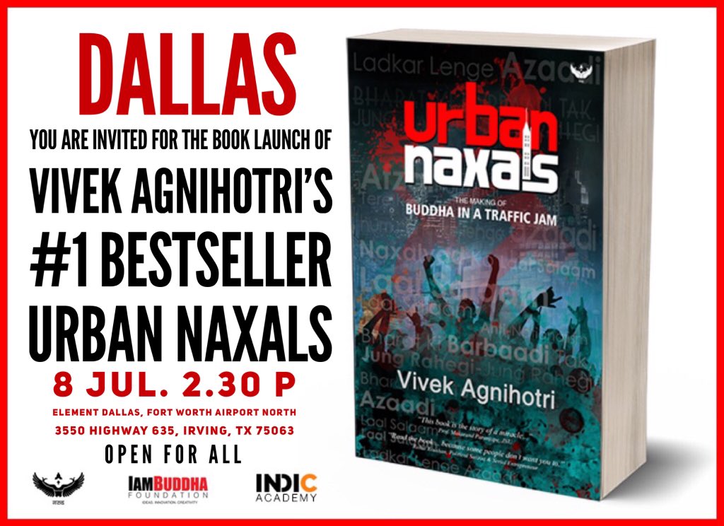 After an outstanding book launch in #Houston Now driving down to #Dallas for the launch. The love and support of people for #UrbanNaxals is making me run non-stop. #USBookTour