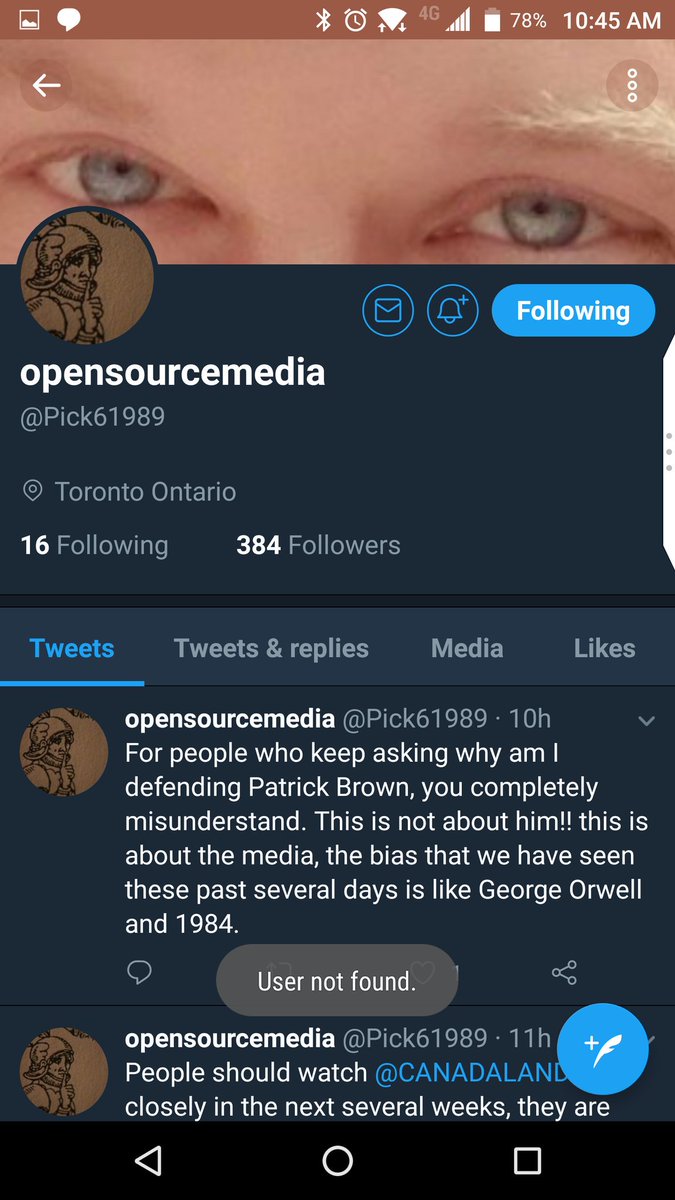 RoomanaKhan's tweet photo. @DougQuantz @GreyDoveCottage @jdsnowdy Thank you very much. His tweets n the account still visible for now but you can't upload his tweets. #onpoli #cdnpoli Pls let us know if he comes back with a new account. Thx again.#OpenSourceMedia https://t.co/4CF9Ry0MTt