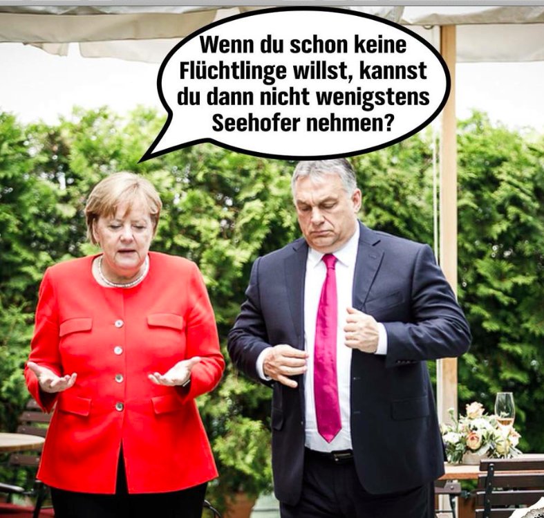 Remarkable new agreement proposed by Angela Merkel to Viktor Orbán.....

(joke)