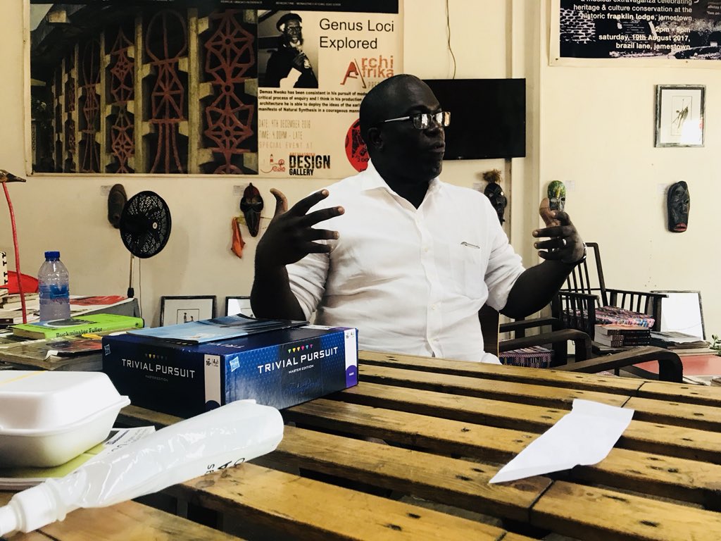 _ogoegbunam_'s tweet photo. Augustus Richardson (@mobius_arch) co-designed Accra’s new Ecobank office, discusses his architectural approach - choosing firm’s name w/ sustainability commitment, connecting design to history and culture, and appreciating science behind design #AfriArch_letswriteit https://t.co/Qf54LdOomb
