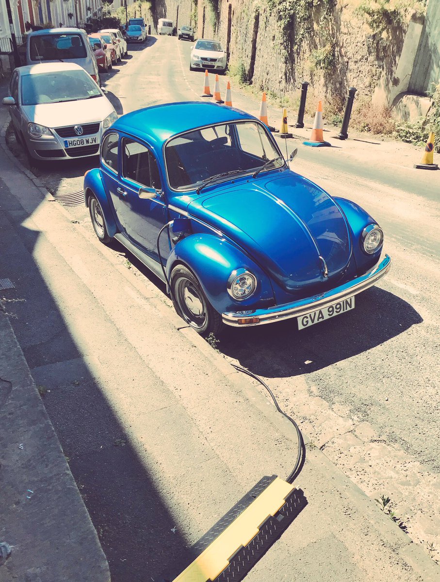 Gav is home and charging.

Thanks @elecclassiccars 

#electricbeetle
#gaventures