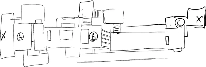 #FPSゲームのマップをうろ覚えで描く 