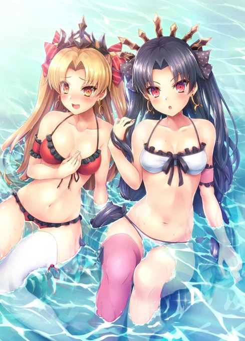 水着イシュタル&エレシュキガル!夏コミの表紙にします～ #FGO 