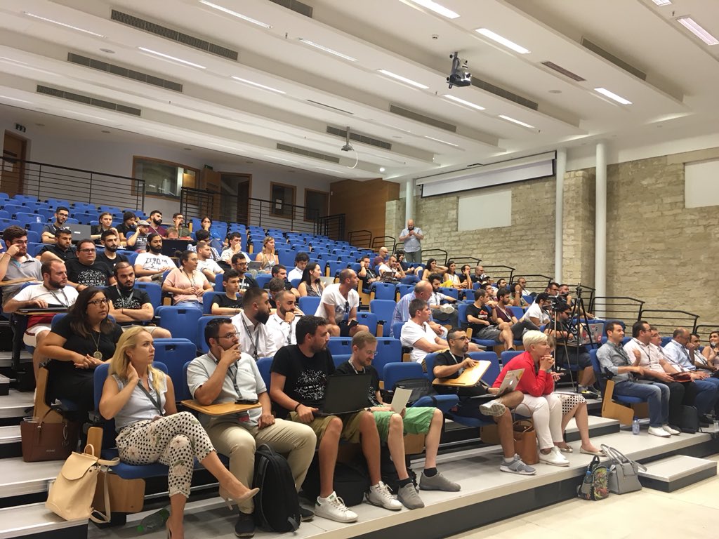 AngelHack's tweet photo. It’s that time of the day again in #Cyprus: Demo Time! 🙌🏾
Really excited to see what our first #AngelHackCyprus attendees have worked on! #AH2018 https://t.co/IYpGCwbFU3
