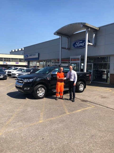 Mersey Engineering Construction Ltd collecting their Ranger from our Birkenhead dealership..thank you again for your business from all at M53 FORD.