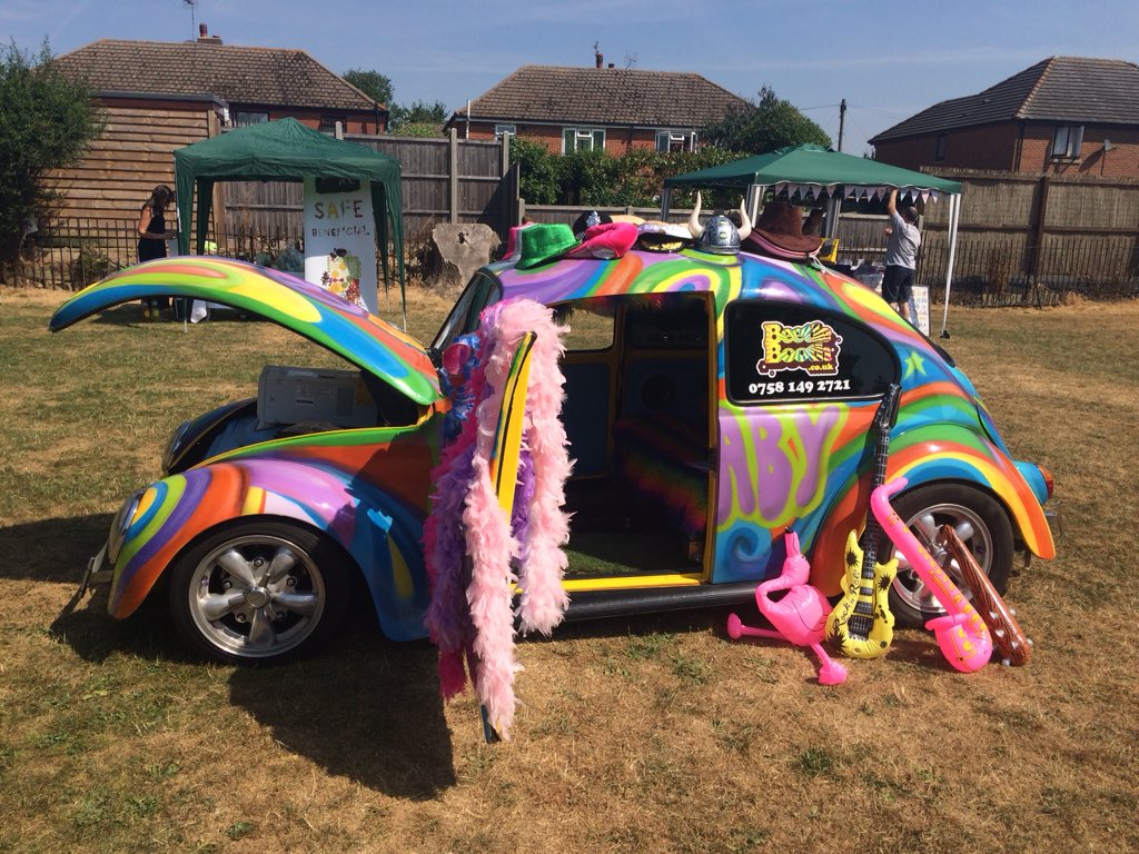 TheBeetleBooth's tweet photo. Hunsdon school summer fayre with Austin #beetlebooth 🌈 Make your event one to remember with this funky little retro #photobooth #bug 🌸 https://t.co/w5VlVuKjPh #essexphotobooths #partyphotobooths #weddingphotobooths #photoboothhire #photoboothrental #photoboothsinessex #essex https://t.co/A08m6Ieduo