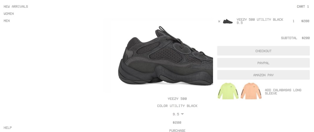 yeezy supply cart link