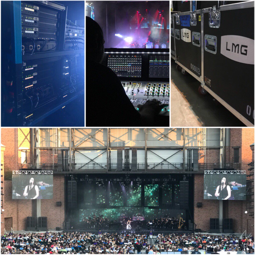 Shanetsmith's tweet photo. @evanescence and @LindseyStirling @KCStarlight with @LMG_BeyondTech gear.  Great show and great people!  check this one out in a city near you! #lmgtouring #beyondtechnology #Avid #S6L #DiGiCo #SD10 #K1 #K2 #LA12X #KS28 https://t.co/KnzXnHC7EZ