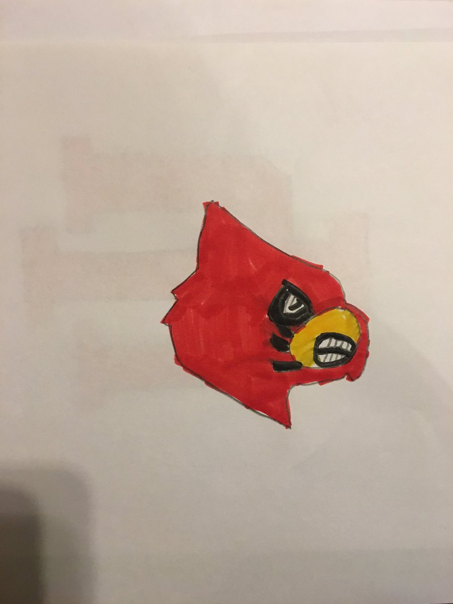 My 9 year old drew his favorite college team logo. I am so proud of him. He would be thrilled if he can get a retweet at ⁦@UofLFootball⁩ ⁦<a href="/GoCards/">Louisville Athletics</a>⁩ ⁦<a href="/UofLBaseball/">Louisville Baseball</a>⁩ ⁦<a href="/LouisvilleMBB/">Louisville Men's Basketball</a>⁩ ⁦@UofLWBB⁩ ⁦@CoachPetrinoUL⁩ ⁦<a href="/CoachJeffWalz/">@coachjeffwalz</a>⁩ .
