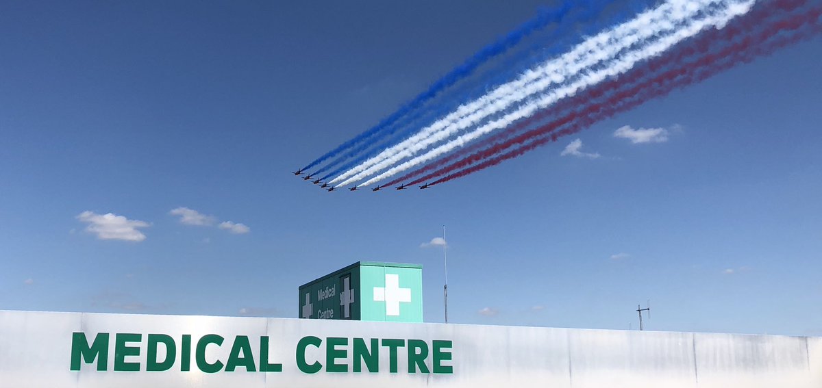 JerseyMedic's tweet photo. Amazing Red Arrows  #BritishGP https://t.co/nPmSy94yCs