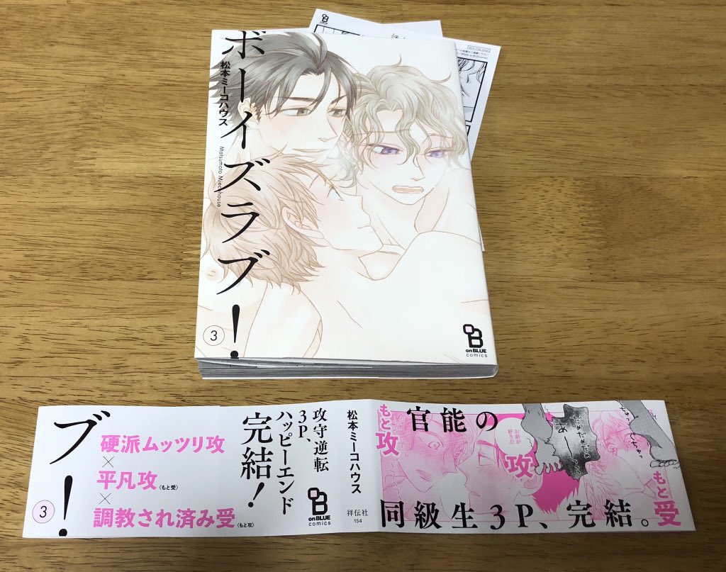 えにし Bl漫画感想 松本ミーコハウスさん ボーイズラブ 3巻 丸々表題作 完結 巻です 豪 悟 凪の3人を巡る恋物語 3巻はちょっと駆け足な感じもしましたがハッピーエンドで何よりでした 恋 って 愛 ってなんだろうと考えさせられる物語で