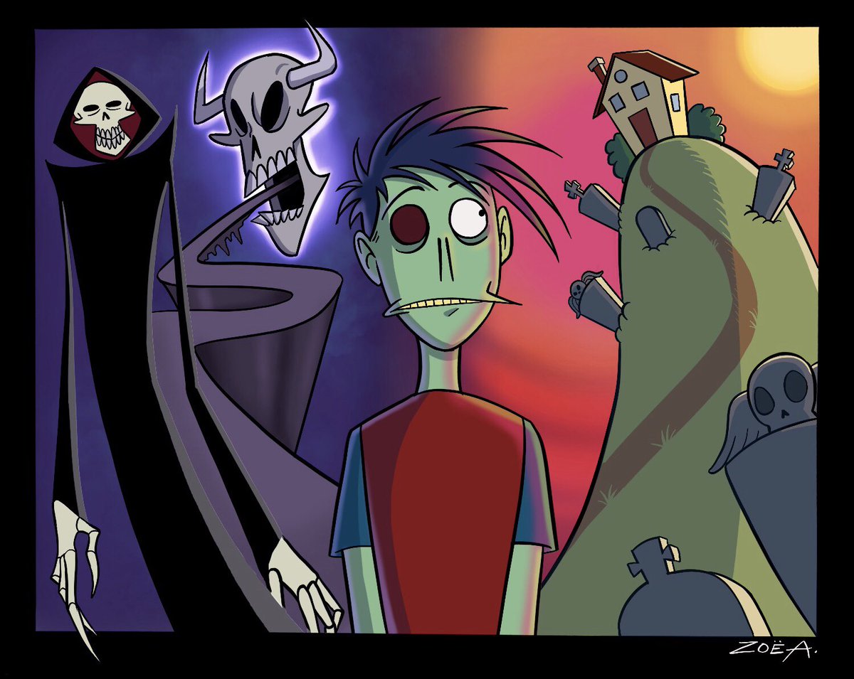 ZoeAbbett's tweet photo. Hi I’m Zoë, I’m a cartoonist and animator from the Boston area. I enjoy all things spooky and love watching cartoons. 
My website- https://t.co/HTI1WCiqcZ
Email- zoeabbett@gmail.com
#transmascartists https://t.co/USaI0fFrJ9