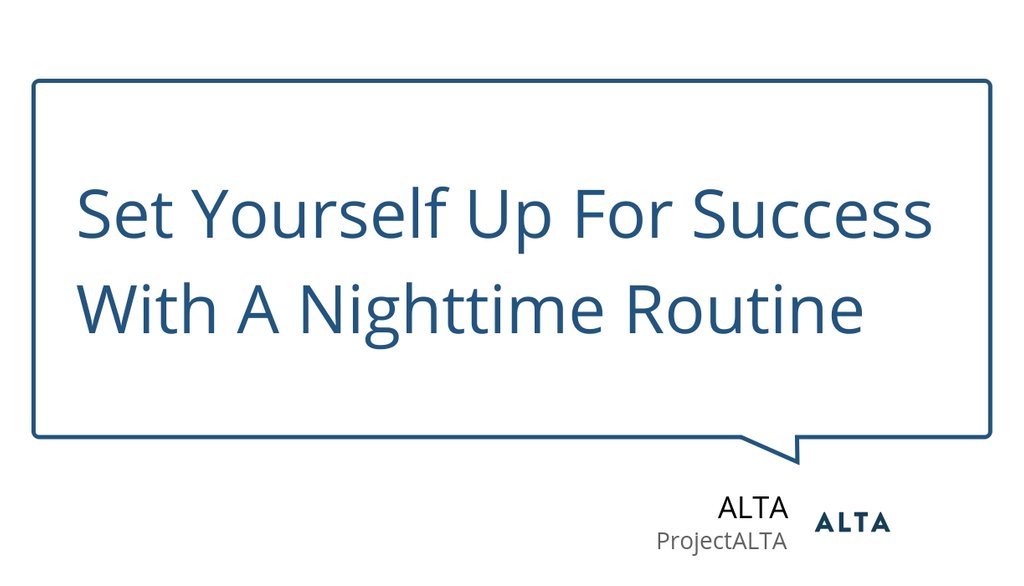 projectalta's tweet image. "Whether it’s planning your day in advance like President Obama, cultivating a conducive sleep environment, reading a book or something different, nighttime routines are a crucial step in setting yourself up for success the following day." goo.gl/c74WSu #barakobama