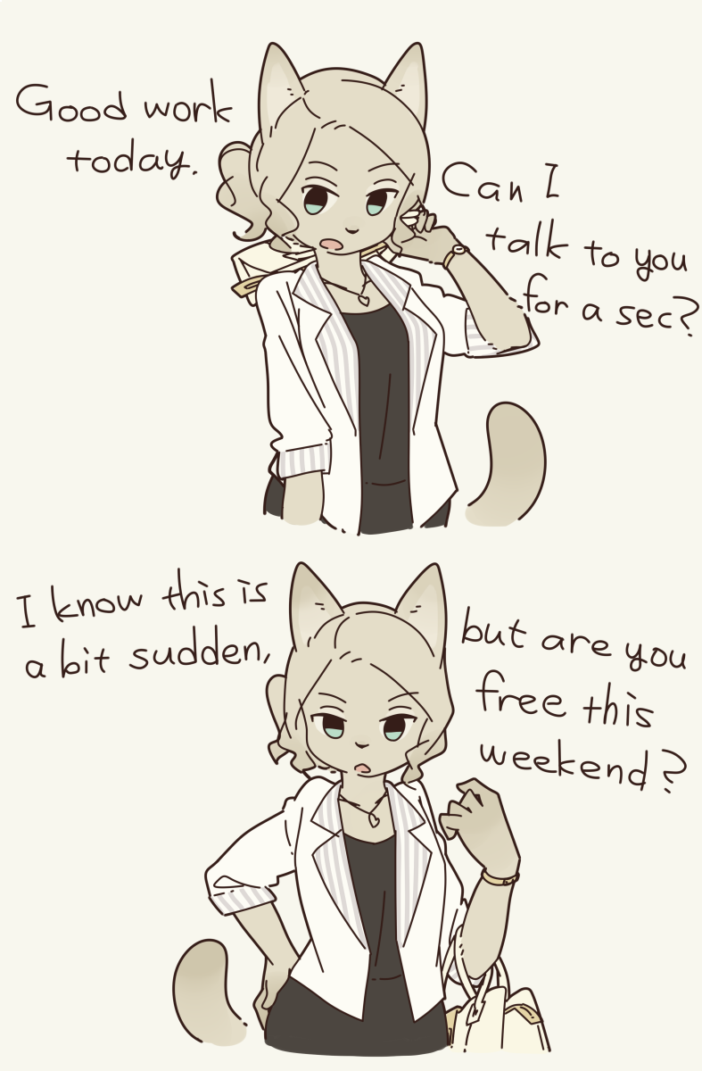 A catgirl boss who always acts harsh~ 