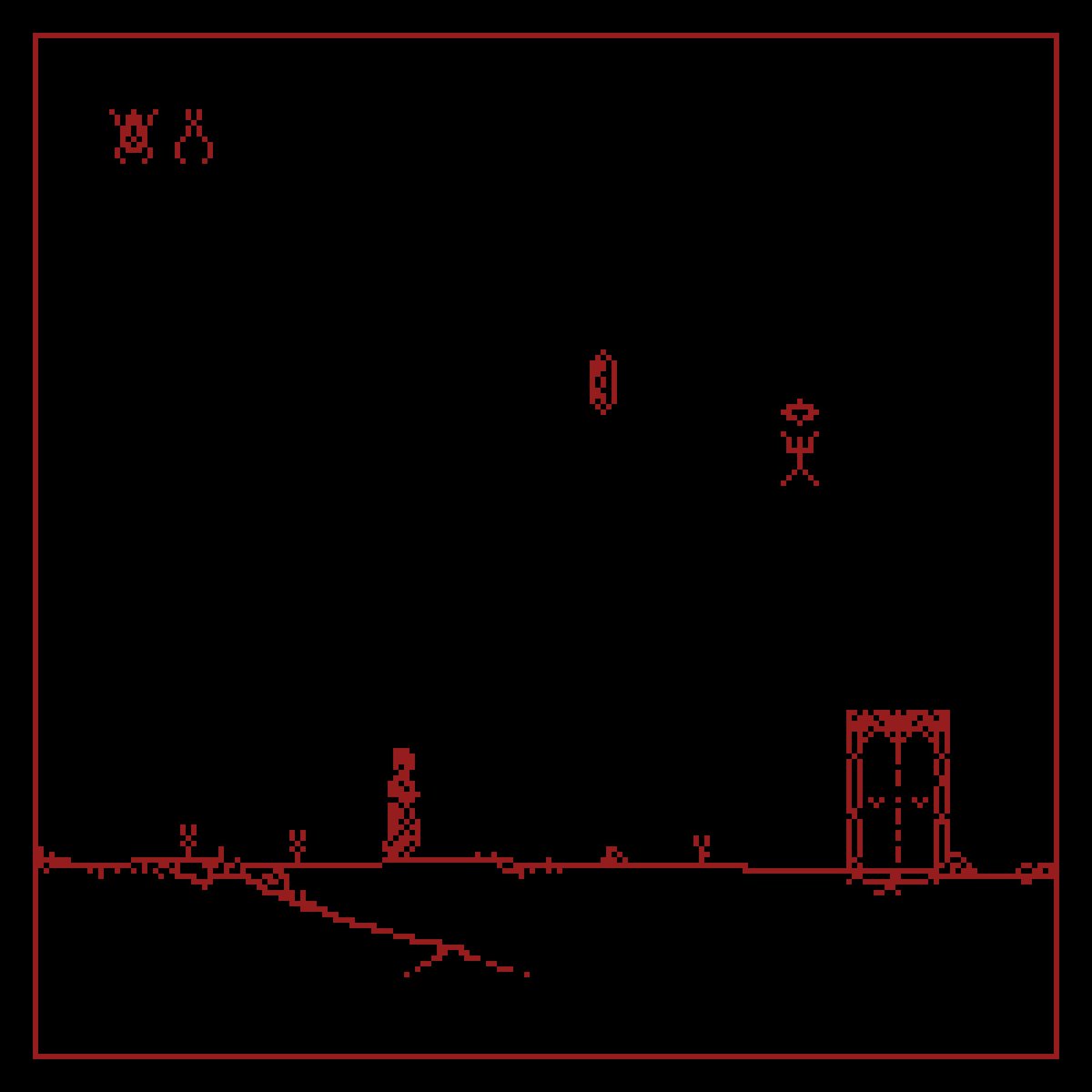 Feeling the urge to start making a small simple game again. Wanted to make something retro, weird and obscure and this is the look I came up with. Probably won't get much further than this but who knows...