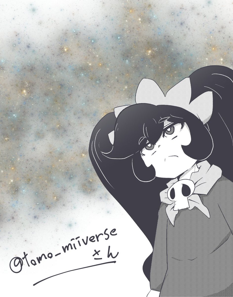 鶏肋 Tomo Miiverse さんの素敵絵をお借りしました 天の川ではないですけどちょうど持て余してた星空ブラシ使えてよかったです いいねありです