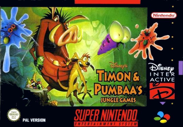 RetroGameGeeks's tweet photo. SNES SUNDAY: TIMON &amp; PUMBAA'S JUNGLE GAMES - Essentially a cart of four mini-games. Fun in short bursts, even if eclipsed by its PC counterpart. The game does look absolutely gorgeous, though! #90s #snes #retrogaming #disney #nintendo https://t.co/fFDZRHqbgc