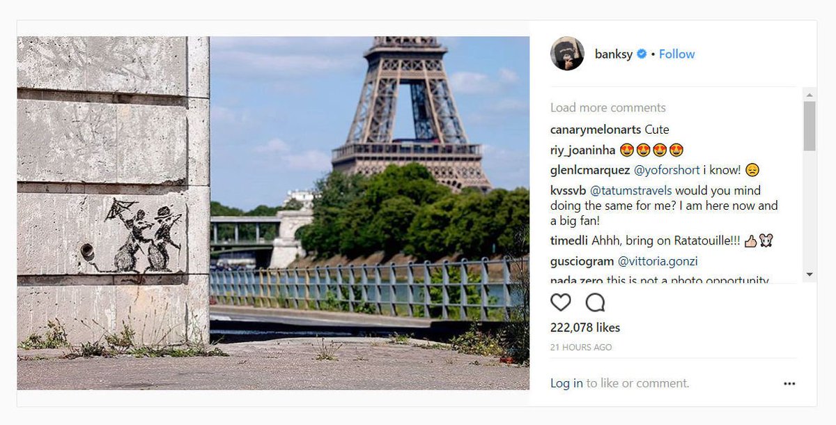 DylSebEva's tweet photo. Marking âfifty years since the uprising in Paris 1968â, the British graffiti artist #Banksy has confirmed his recent presence in #Paris â âthe birthplace of modern stencil artâ â and put his name to these latest satirical sketches <https://t.co/MNXCQZqNSU> (in French). #PhDFrench https://t.co/UVQo7gOOyM