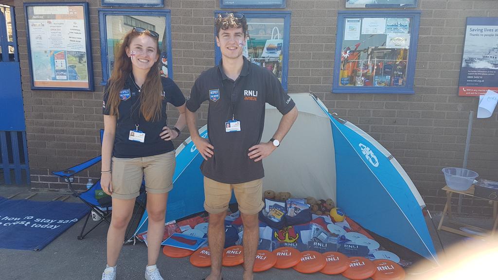 Great to see Nikki and Tom from our regional #RNLIF2F fundraising team at our open day! Still time to come down and pick up a frisbee, football or even a waterproof mobile phone protector. Funds raised help us continue to #savelivesatsea.