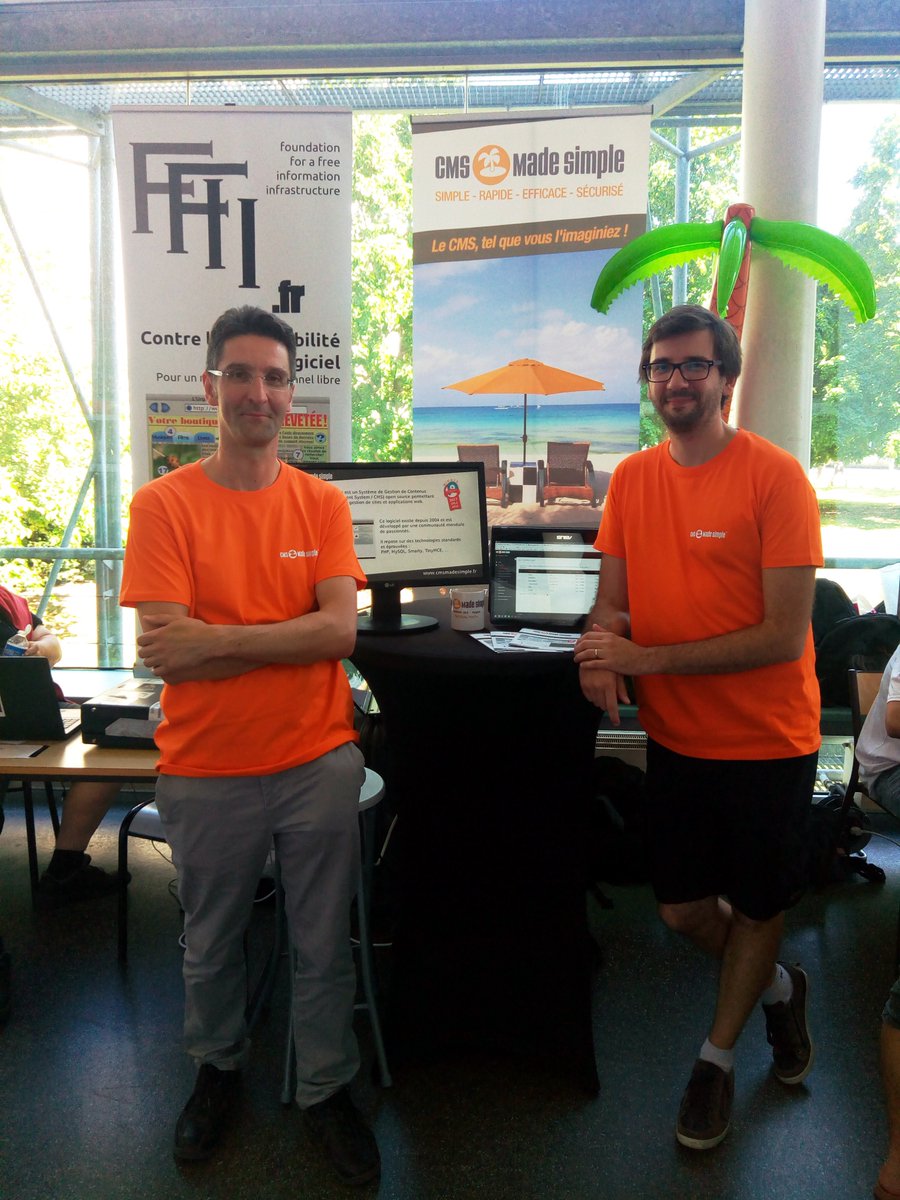 Nous sommes jusqu'à mercredi aux #RMLL2018 pour présenter #cmsms - Venez nous rencontrer à Strasbourg, salle de l'Escarpe (Campus Esplanade) #opensource #CMS