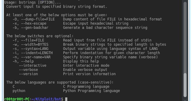 KitPloit's tweet image. #BST (#Binary String Toolkit) - Quickly And Easily Convert #BinaryStrings For All Your #Exploit Development Needs goo.gl/1tzAoF