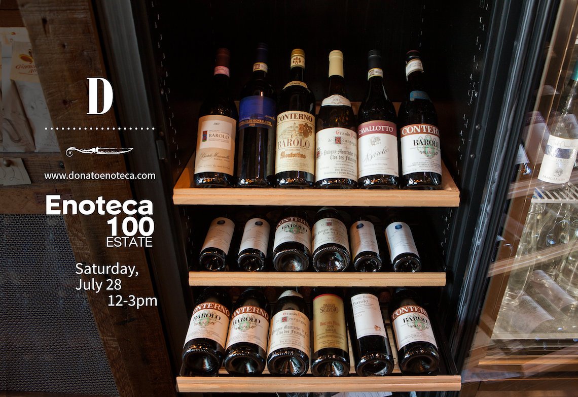 Saturday, July 28 | 12-3pm
ENOTECA100 ESTATE Grand wine &amp; food tasting celebration featuring 100 different Italian wines.
Buy your ticket here: eventbrite.com/e/enoteca100-e…