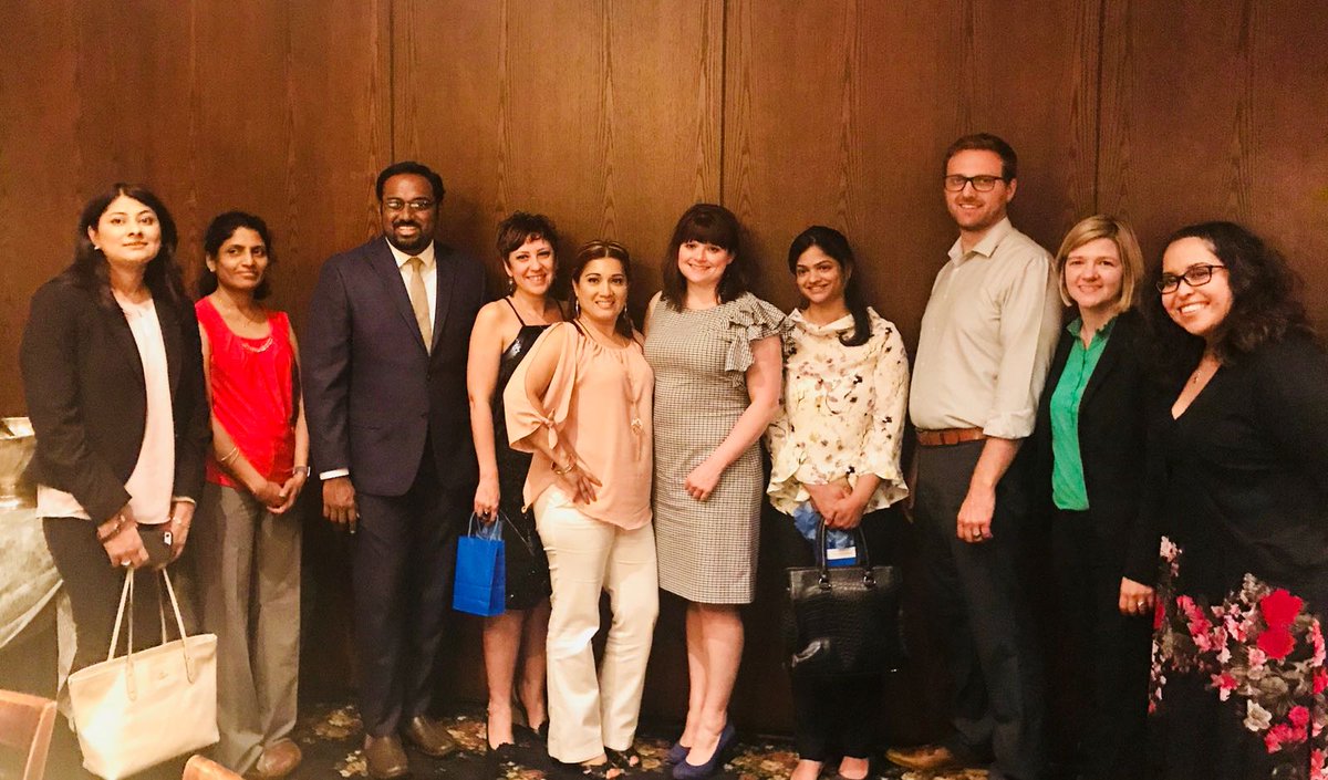 Our BCM 2018 Graduating Pathology Fellows (L2R) w/ Rosario: Dr. Ali (#Chemistry), Dr. Gali (#Hemepath), Dr. Thomas &amp; Dr. Gur (#TransfusionMed), Dr. Banks (#Pediatric), Dr. Sangappa (#Hemepath), Dr. Olson and Dr. David (#MolecularGeneticPathology), and Dr. Calleroz (#Pediatric).