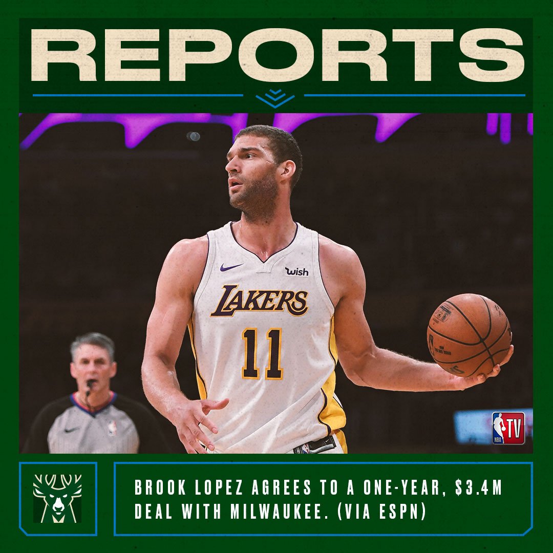 大Lopez 1年340萬加盟公鹿，告別湖人聯手字母哥！-黑特籃球-NBA新聞影音圖片分享社區