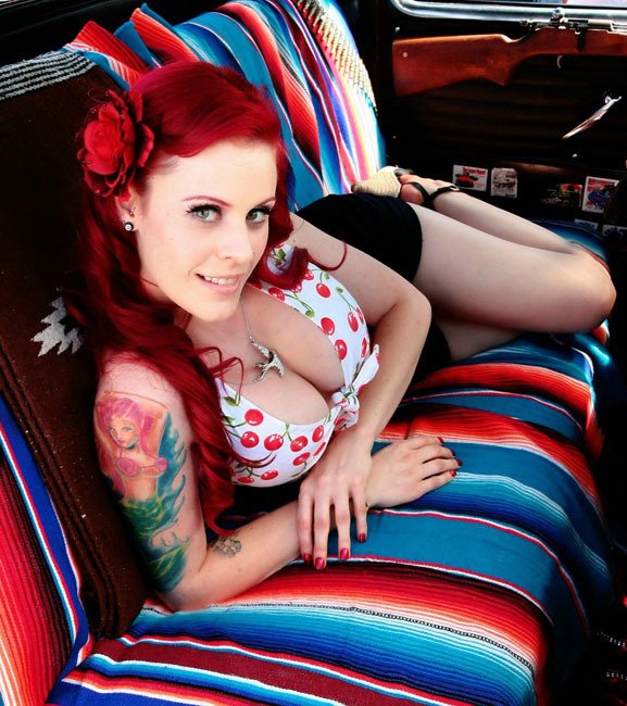 Feeling Fine #Rockabilly #InkedChicks #inkedigirl #SexyRedhead #pinupgirl #...