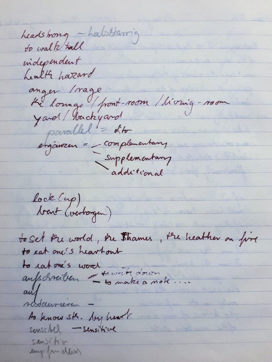 Saschaloske's tweet photo. 'To set the world, the Thames, the heather on fire..' - My first list of words and phrases jotted down after I arrived in England 21 years ago. Also: 'to eat one's heart out'.
#languagelearning #languageacquisition #secondlanguage #citizenshipapplication https://t.co/OUx20onRGe