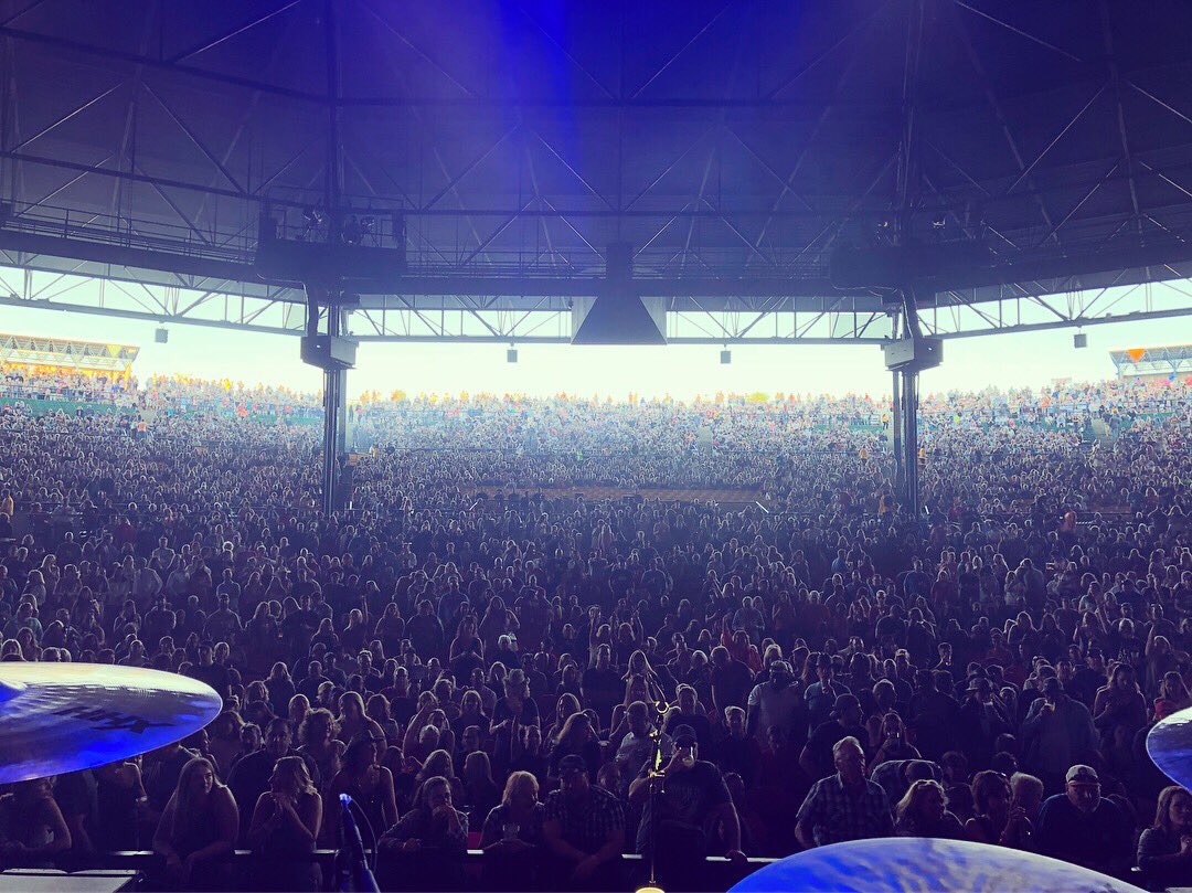 Just one of the crowds this past weekend! Here’s the crowd at #summerfest2018 #drumview #bestseat #drummerlife