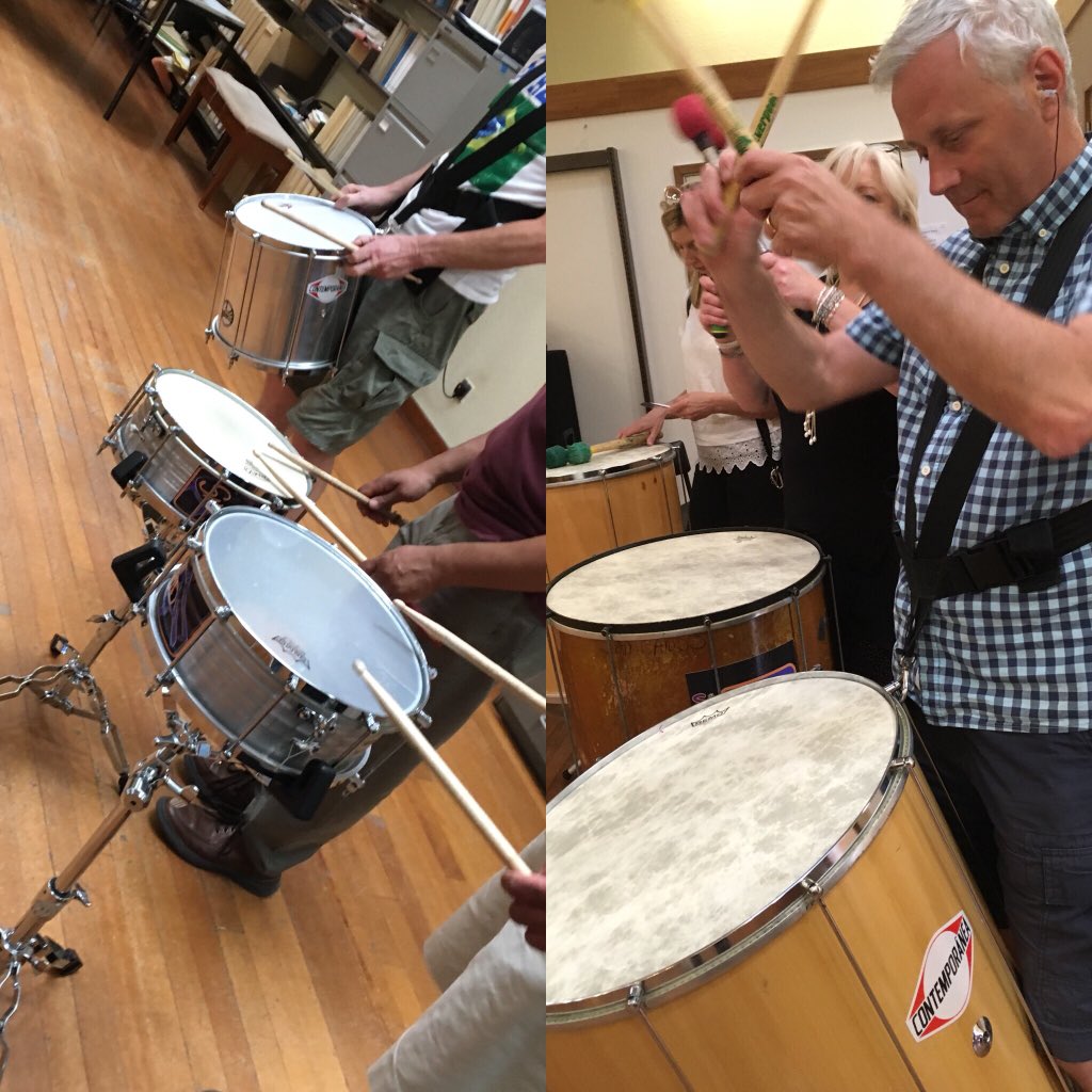 SambandoLeics's tweet photo. Sunday nights are for drumming! New date for the taster session: Sunday 22nd July, 5.30pm, #Leicester University! Come &amp; try #Samba #drumming with Sambando! No experience needed. For more information email 
membership@sambando.co.uk  
Please RT!
#sambamusic #drums #percussion https://t.co/WVDW1DYJ4Z