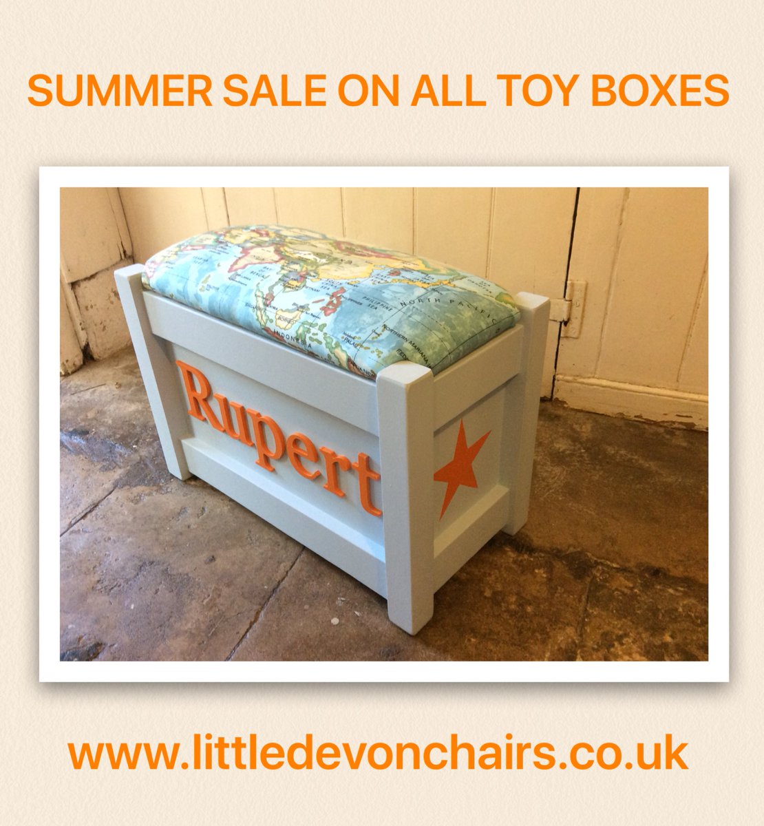 L_D_Chairs's tweet photo. Our SUMMER SALE is here. Head over to our website for deals #littledevonchairs #summersale #toybox #storagebox #giftsforkids #personalisedgifts #personalisedtoybox #handmadehour #hmuk #devonhour #vipmums @Devon_Hour @VIPMums @hmuk_shcl @HandmadeHour @VIPMumsHour @thedevonnetwork https://t.co/ZmSJIJMXqh