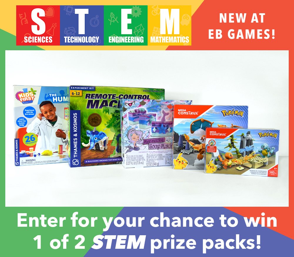 ebgamescan's tweet photo. LAST CHANCE! You could win 1 of 2 STEM prizes! To enter all you need to do is FOLLOW, RT and LIKE this post! Giveaway ends July 8. Prize styles may vary. https://t.co/mmAeBPUqak