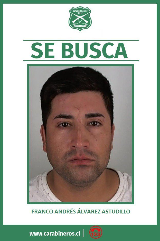 Carabdechile's tweet photo. Si dispone de alguna información vinculada con el actual paradero de dos reos, que se fugaron desde la cárcel #ColinaII, entréguela directamente a #Carabineros. Para su reconocimiento, compartimos sus fotografías. https://t.co/ehj97vCbRB