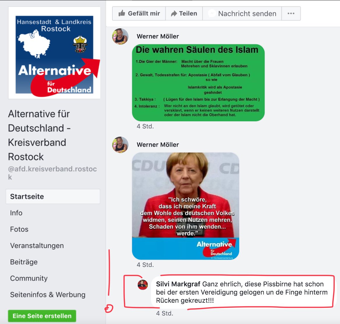 DerNorb's tweet photo. Der Kreisverband der #AfD #Rostock unter #Litke und #Teschner gibt #Nazis und Hassgestalten gern ein Zuhause...🤮 https://t.co/x4mg2HxAN2