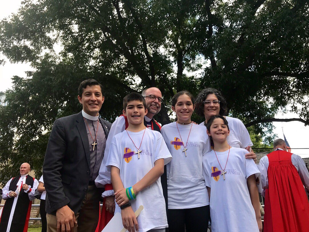 TexasBishop's tweet photo. Bishops United Against Gun Violence Public Witness event this morning- We heard from speakers including Philip and April Schentrup, whose daughter Carmen was killed in Parkland, FL & Abigail Zimmerman a high school student in Waco who organized a school walkout. #witnessgc79 https://t.co/3sHTW7fLBO