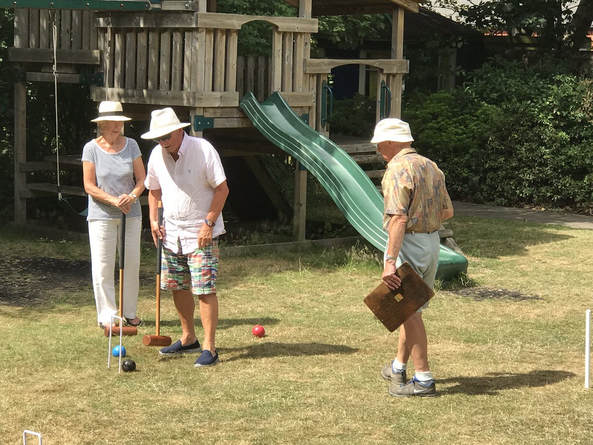 The wonderful world of croquet. An absolute mystery to me until until I joined Ayr Rotary. The winning couple are seen on the left whilst ‘man with the mill board.