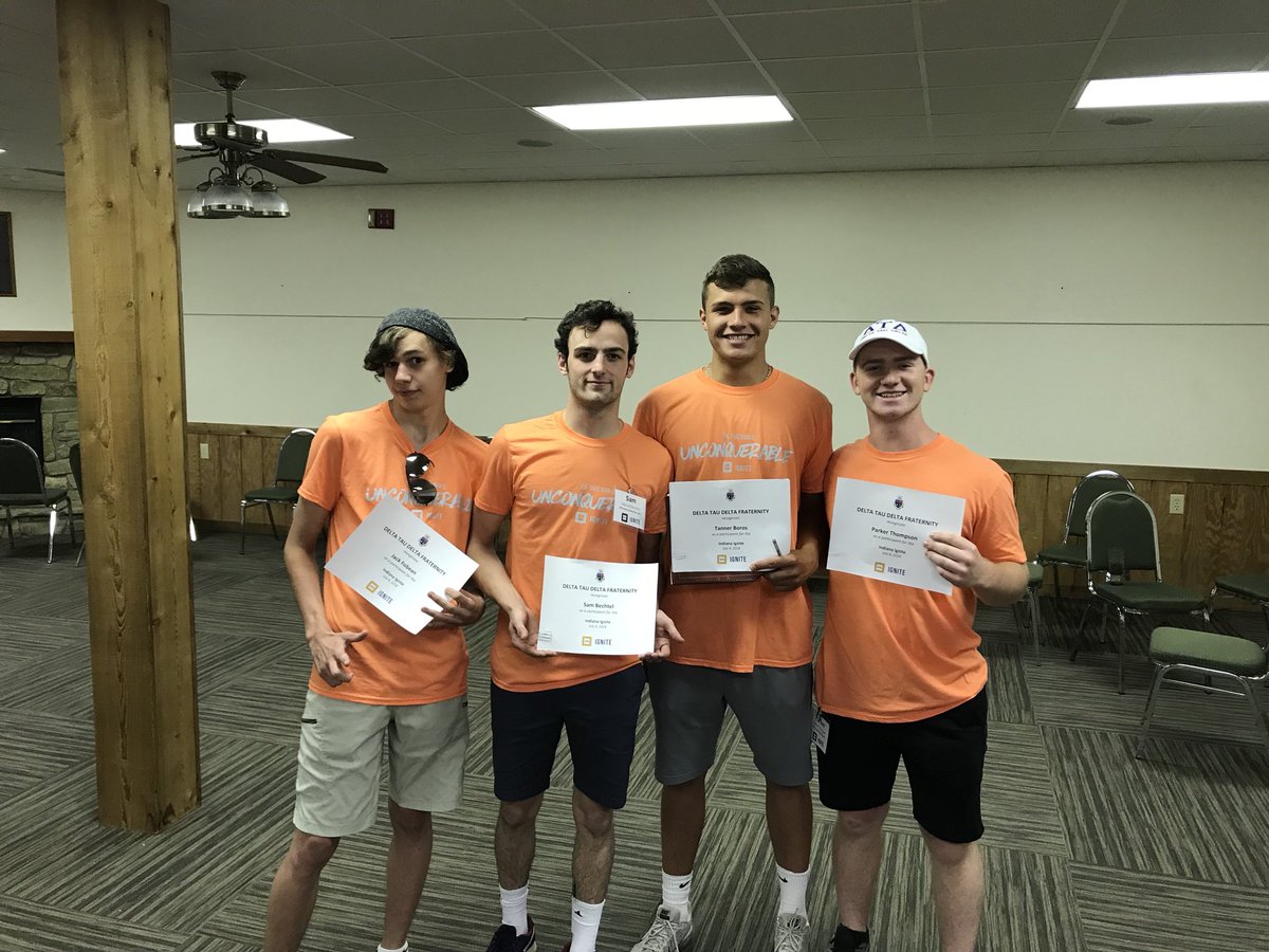 Our 4 bothers(Jack, Tanner, Sam, and Parker) met up and went to the Ignite leadership conference in Indiana! They spent 3 days learning how to be the best leader they can be. We hope they are, “ignited,” and ready to bring back what they have learned to Iota Beta! #RushExcellence