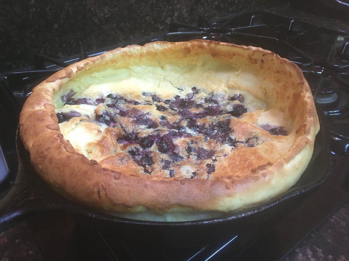 CaptJackParker's tweet photo. A Dutch Baby in a #cast iron #skillet  It’s a thing of beauty, every time! 😋 https://t.co/G2VdmVVIqE