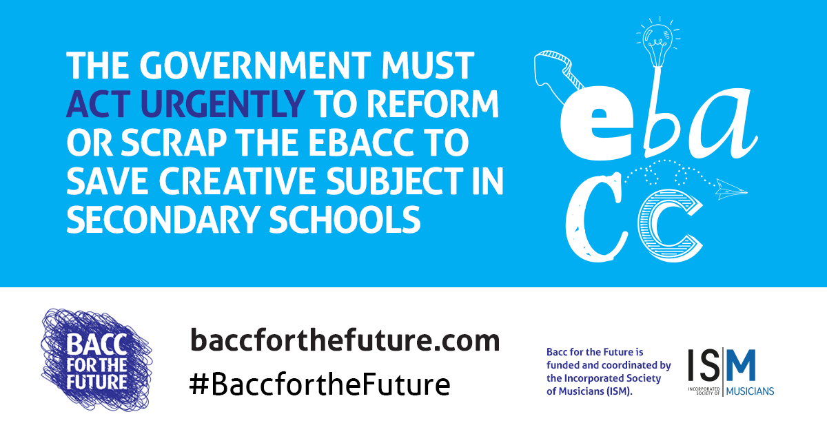 NEUnion's tweet photo. NEU support the @Bacc4theFuture campaign. We believe in #ArtsforAll.  #BaccfortheFuture https://t.co/EdnM2R1pOd
