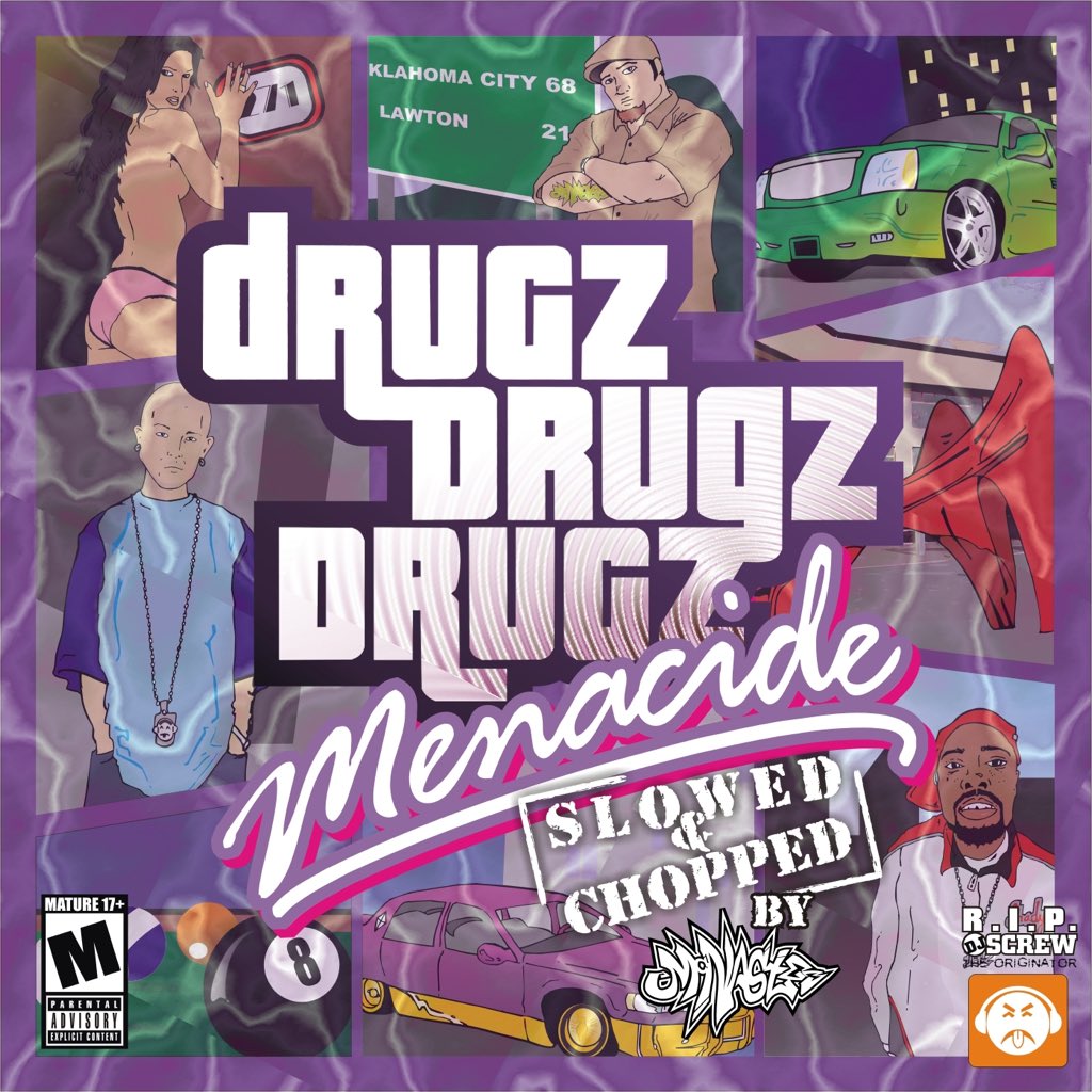 dentalworknoise's tweet photo. Menacide - Drugz Drugz Drugz (Slowed & Chopped by McNastee) (Placenta Recordings #449 - 2018) Limited Edition Sealed CD / TRU fam only! Hard copies: https://t.co/YlWbibdZCB #Midwest #Horrorcore #Rap #Menacide #13Percent #PlacentaRecordings #McNastee #ICP #Twiztid #Esham #Proof 😼 https://t.co/hAiWKWVryp
