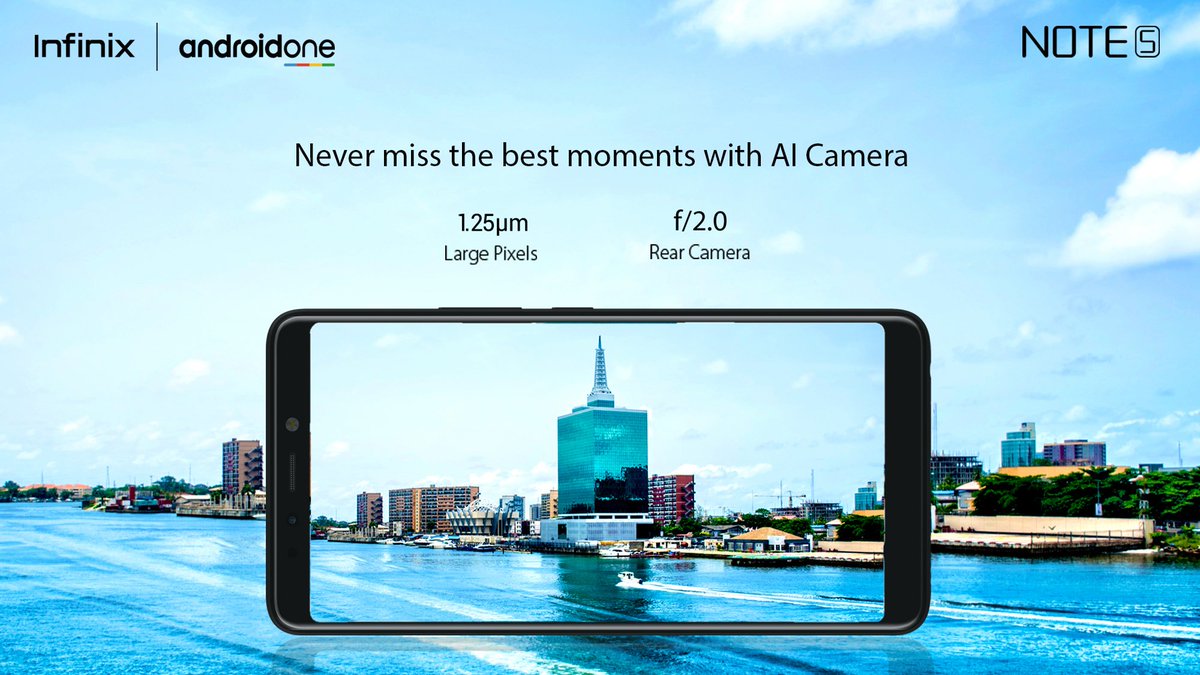 DemolaExpoze's tweet photo. The New #InfinixNote5 comes with a 1080p HD screen.
Now go Explore and Capture your best moments with friends and Family with AI Camera π
#AllinoneNG https://t.co/RsGTmZ4gRQ