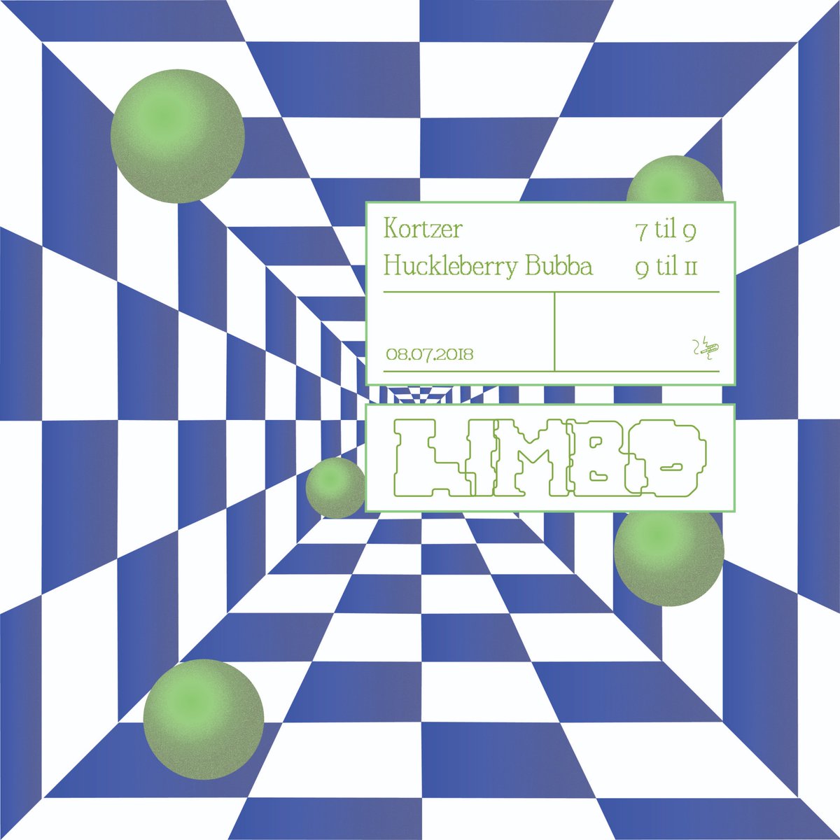 Conquering the stairs tonight is <a href="/Kortzer1/">Kortzer</a> who is kicking off from 7pm. Then we have Huckleberry Bubba closing 9-11pm.

This is the final piece for this weeks art residency from Tom Washington.

LIMBO.LIVE