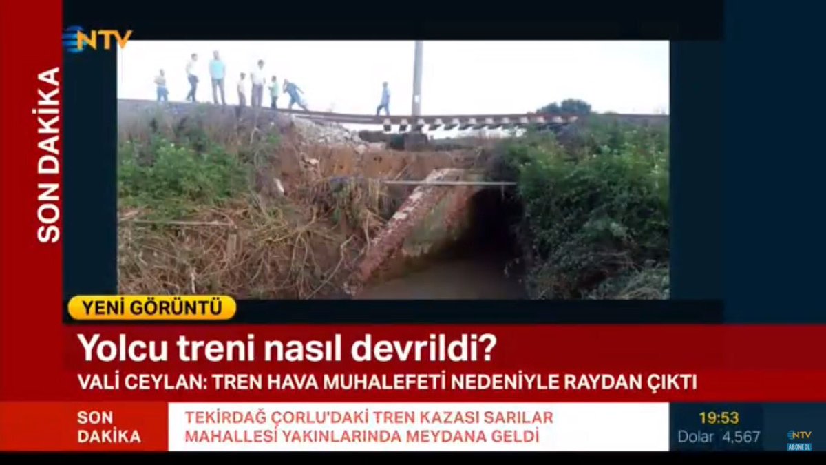 HzPasa's tweet photo. Tekirdağ'ın Çorlu ilçesinde devrilen tren yağış nedeniyle toprağın çökmesi sonucu devrilmiş?! Devrilmek bu işin fıtratında var derlerse şaşırmayın! https://t.co/xRUmMc2b9w