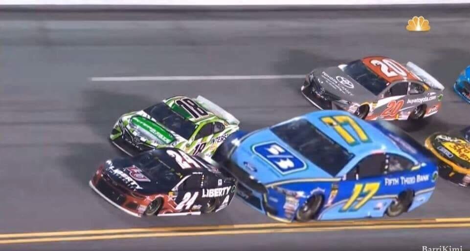 pkligerman's tweet photo. I love how aggressive Stenhouse is all the time. I love how it doesn’t matter if it’s practice or the last lap of a race. He’s going for it, cus he’s a kickass driver. But I saw this on @NASCARonReddit  &amp; I can’t stop laughing. https://t.co/TWvMrgZZgn